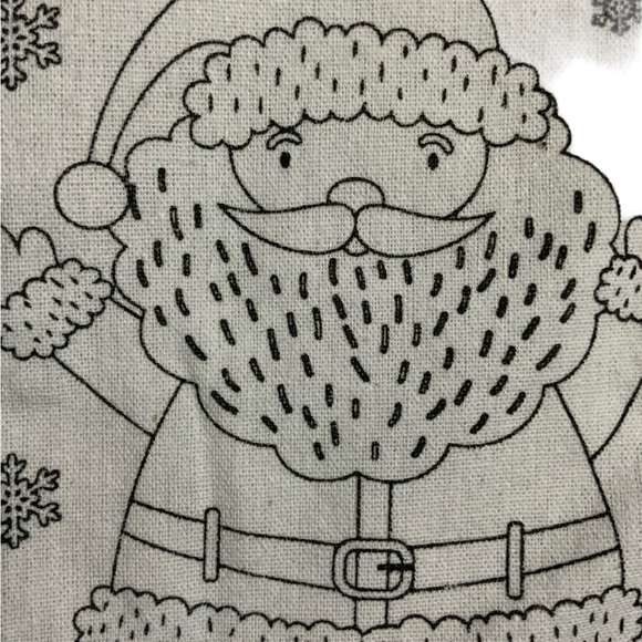 Christmas Stocking Color Your Own Canvas Fabric Stocking With Markers 15 inches - Picture 2 of 11